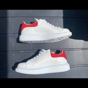 Alexander Mcqueen Oversized Sneakers Red Suede